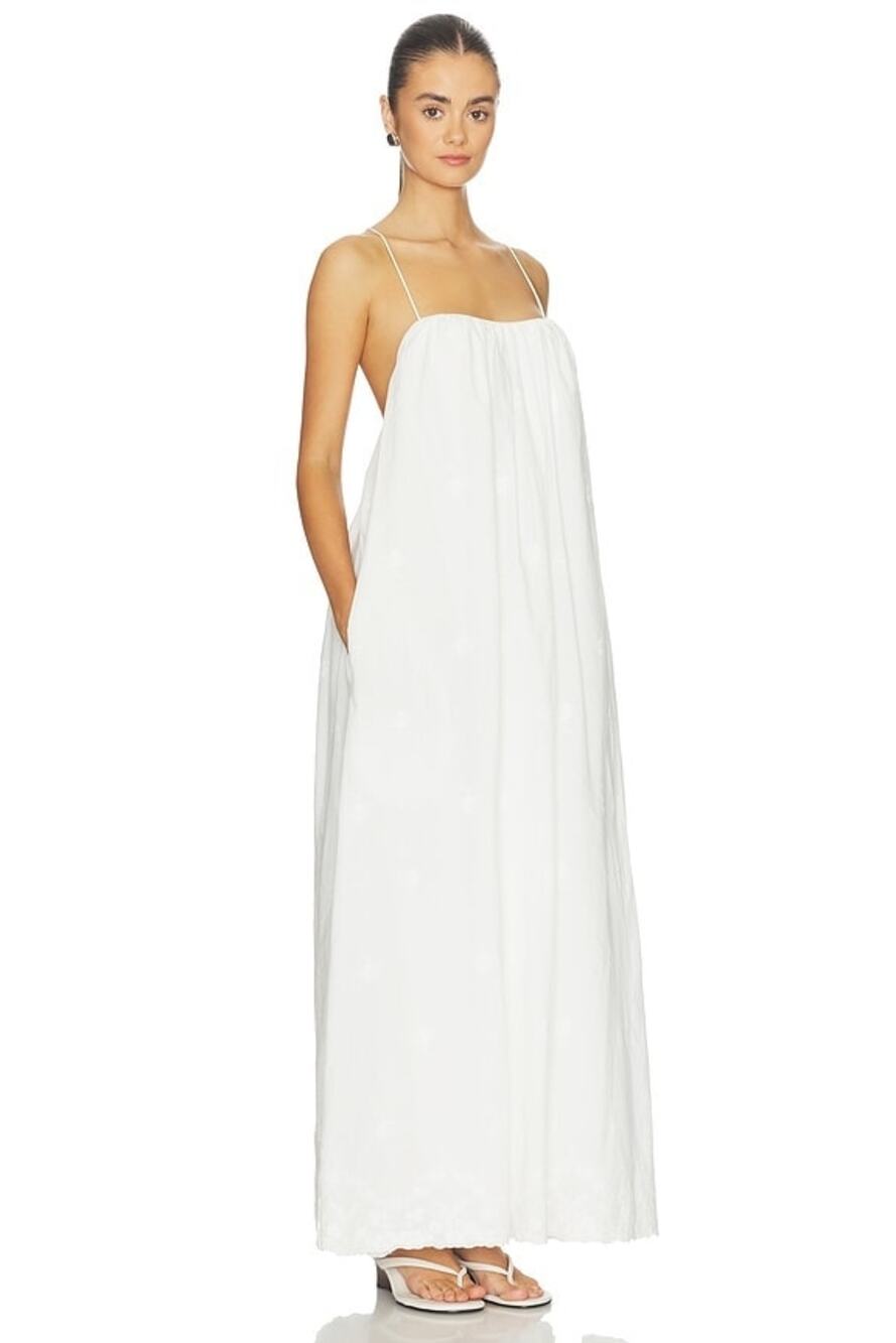 Stone Cold Fox Womens Abigail Maxi Dress Sleeveless Soft White Size M NWT